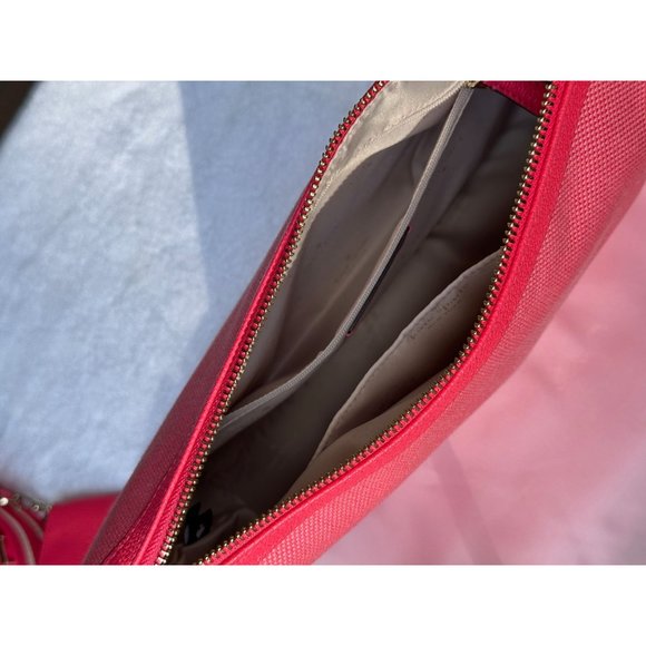 kate spade Rosie Canvas Crossbody Pink Peppercorn Coin Purse Extra Strap Dustbag - Picture 11 of 16